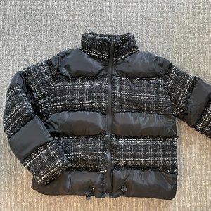Tweed puff jacket